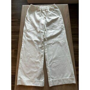 herself Clothing Portland Maine Bridget Straight Leg Pant in White Cotton Large